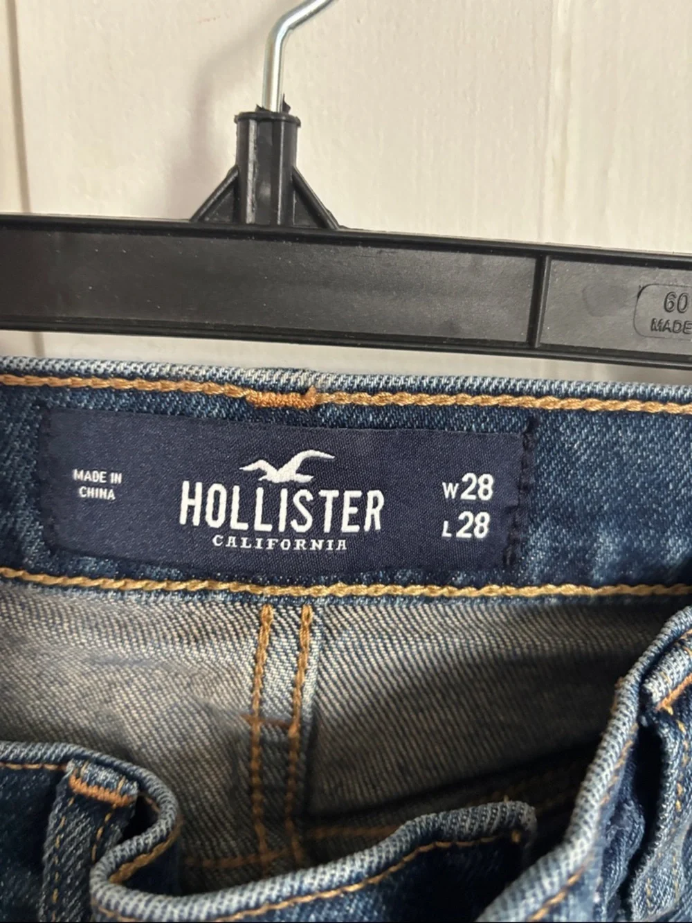 Men’s Hollister Dark Blue Distressed Ripped Jeans
